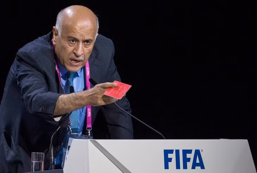 Chủ tịch Liên đoàn Bóng đá Palestine (PFA) Jibril Rajoub. Ảnh: AP