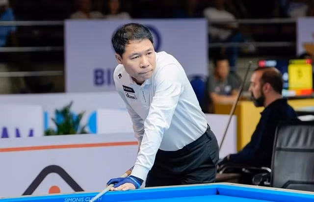 Heo Jung-han từng đánh bại Bao Phương Vinh ở trận chung kết World Cup billiards Ankara năm 2024. ẢNH: P.L