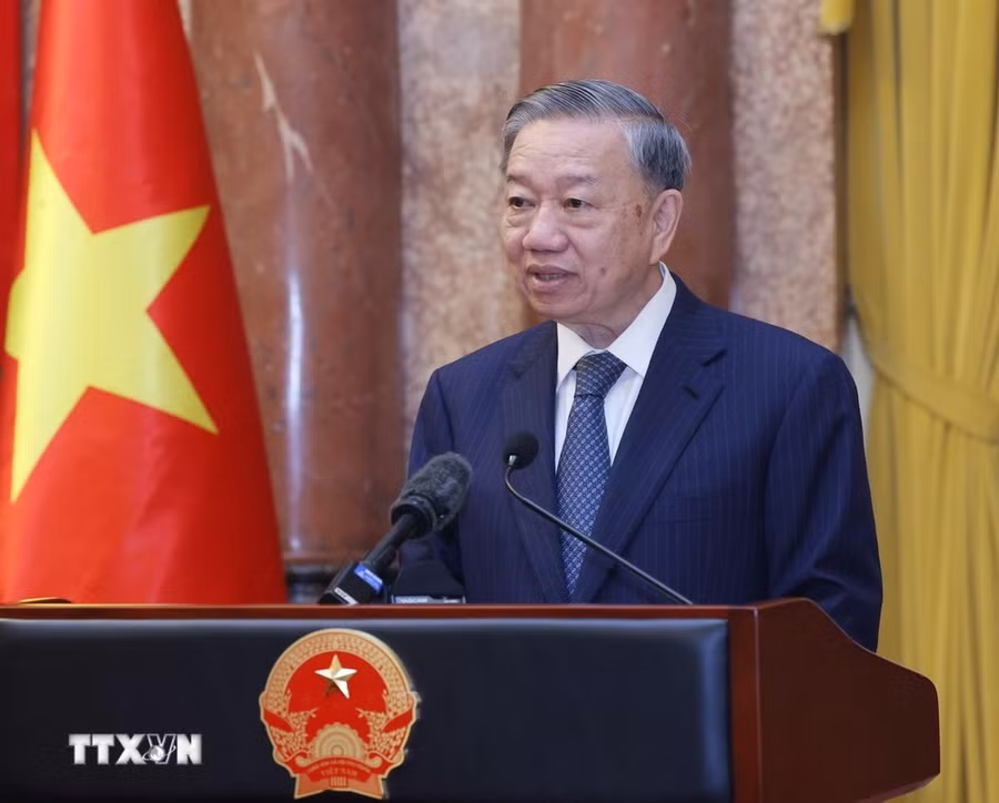 Tổng Bí thư Tô Lâm phát biểu. (Ảnh: Lâm Khánh/TTXVN)