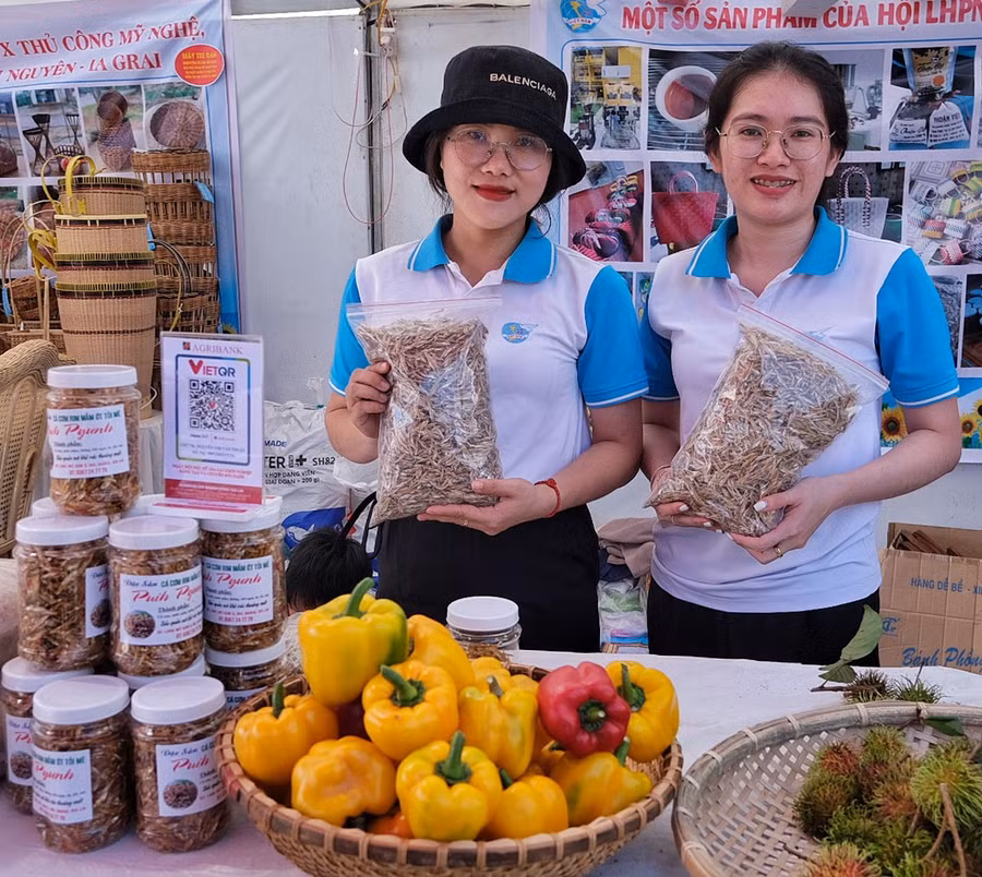 4Cá cơm sông Sê San-đặc sản địa phương đượ chội viên phụ nữ huyện Ia Grai giới thiệu tại Ngày hội phụ nữ khởi nghiệp.jpg