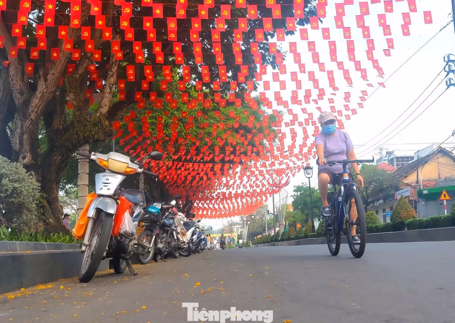Tuyến đường Bạch Đằng, ven sông Sài Gòn cũng rất độc đáo﻿. Phường Thủ Dầu Một thực hiện ở đây công trình đường cờ Tổ quốc.