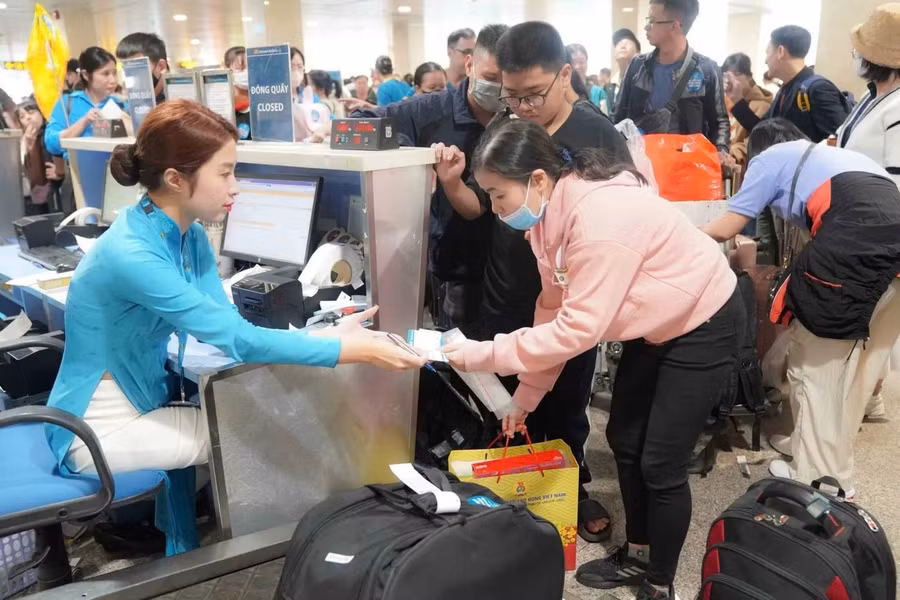 Có 550 người lao động được hỗ trợ tiền vé từ chương trình Chuyến bay Công đoàn năm 2026. Ảnh: VNA