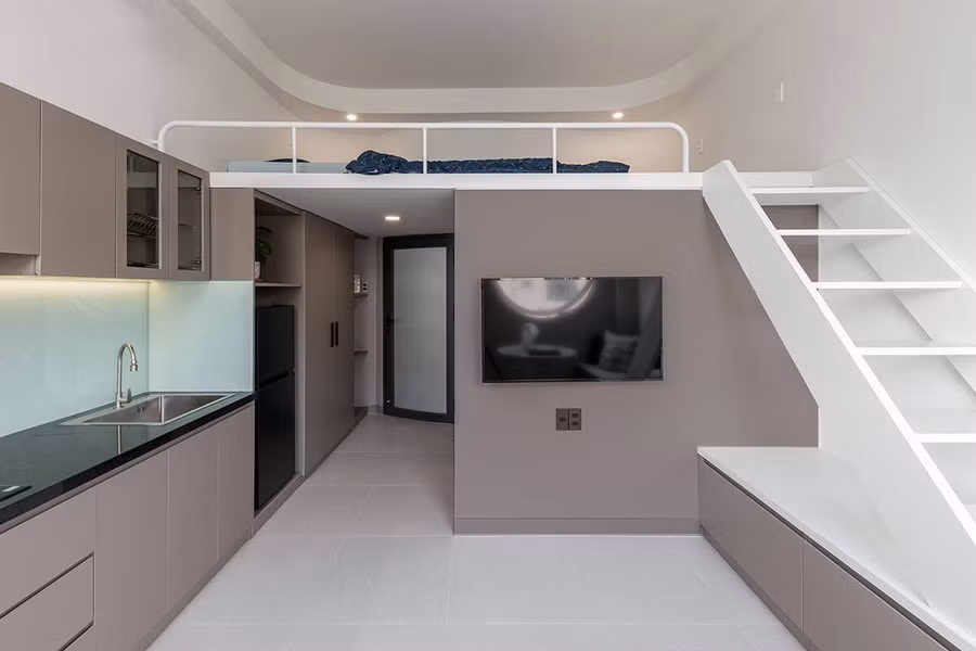 Chiều cao của căn hộ đều là 3,5m