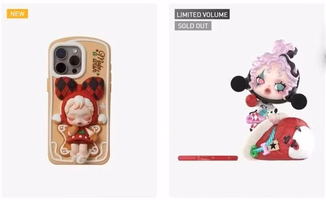 Skull panda trên trang chủ Pop Mart. ẢNH: CHỤP MÀN HÌNH TRANG CHỦ POP MART