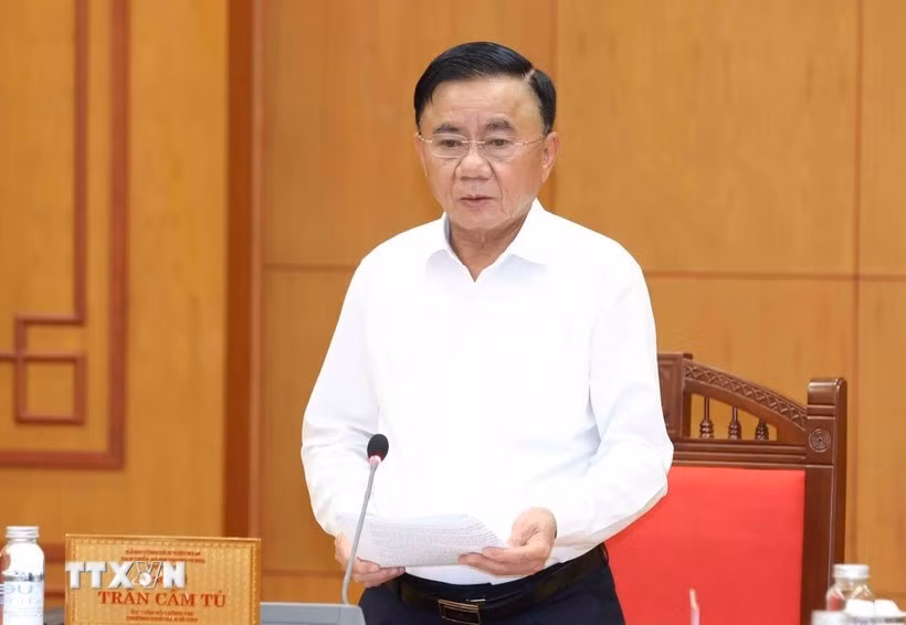 Ủy viên Bộ Chính trị, Thường trực Ban Bí thư Trần Cẩm Tú. (Ảnh: Phương Hoa/TTXVN)