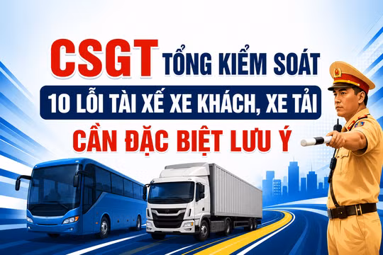 CSGT tổng kiểm soát: 10 lỗi tài xế xe khách, xe tải cần đặc biệt lưu ý