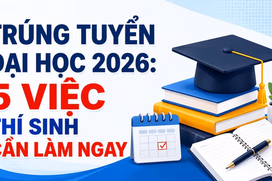 Trúng tuyển đại học 2026: 5 việc thí sinh cần làm ngay
