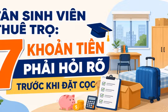 Tân sinh viên thuê trọ: 7 khoản tiền phải hỏi rõ trước khi đặt cọc
