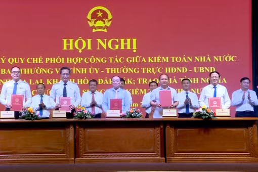 Kiểm toán Nhà nước ký quy chế phối hợp với 3 tỉnh Gia Lai, Khánh Hòa, Đắk Lắk