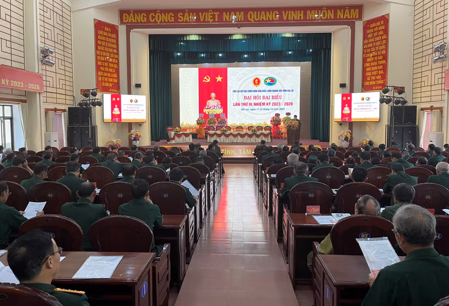 Quang cảnh phiên trù bị Đại hội đại biểu Câu lạc bộ "Cựu chiến binh sản xuất-kinh doanh giỏi" tỉnh lần thứ IV. Ảnh: Anh Huy