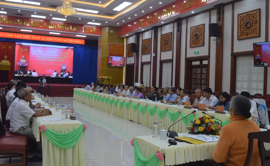 Quang cảnh hội nghị tại điểm cầu Hội trường 2-9. Ảnh: Anh Huy