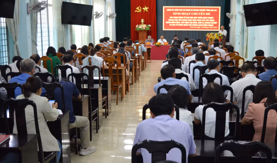 Quang cảnh buổi sinh hoạt chuyên đề. Ảnh: P.D