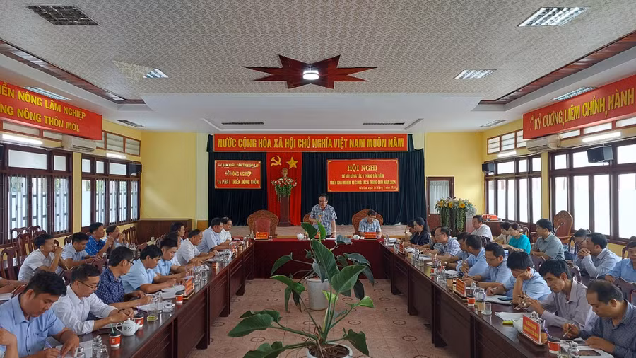 Quang cảnh Sở Nông nghiệp và PTNT sơ kết 6 tháng đầu năm triển khai nhiệm vụ 6 tháng cuối năm 2024. Ảnh: Nguyễn Diệp