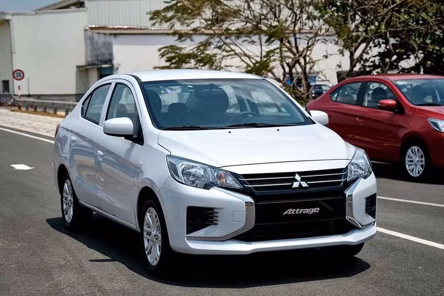 Mẫu xe Mitsubishi Attrage MT. Ảnh: ST Mẫu xe Mitsubishi Attrage MT. Ảnh: ST