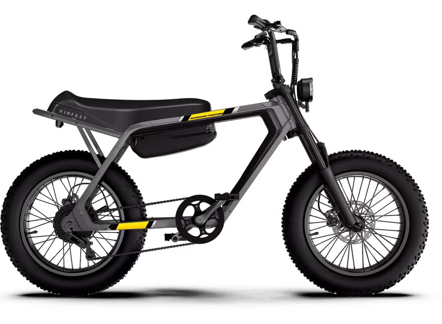 Vinfast Drgnfly màu xám decal vàng. (Nguồn: Vinfast)