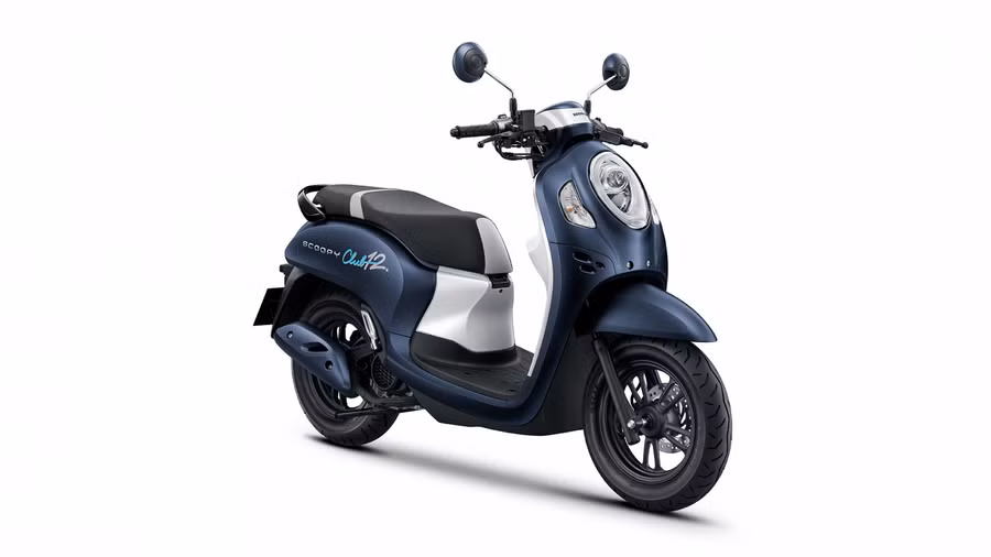 Honda Scoopy màu xanh đậm-trắng. (Nguồn: Honda)