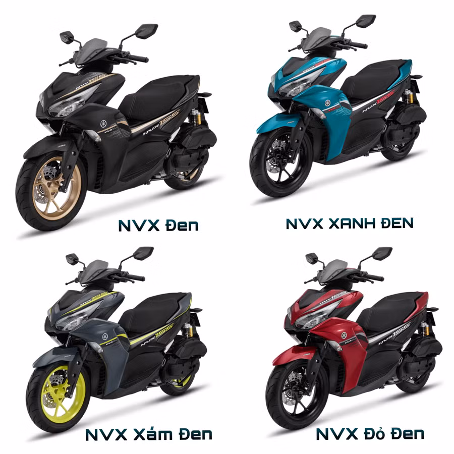 Bảng màu mới xe NVX 155 VVA thế hệ II