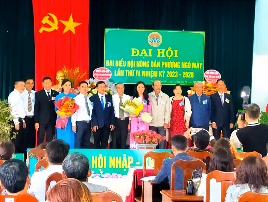 Đến ngày 24-2, Hội Nông dân 11 xã, phường, thị xã An Khê đã tổ chức xong Đại hội, dự kiến giữa tháng 4 tới, Hội Nông thị xã tổ chức Đại hội đại biểu lần thứ XII nhiệm kỳ 2023-2028. Ảnh: Ngọc Minh