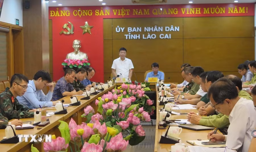 Phó Thủ tướng Lê Thành Long phát biểu chỉ đạo tại buổi làm việc. (Ảnh: Hồng Ninh/TTXVN)