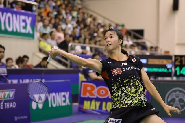 Akari Kurihara với nền tảng thể lực sung mãn gây ra nhiều khó khăn cho Nguyễn Thùy Linh. Ảnh: ĐỘC LẬP