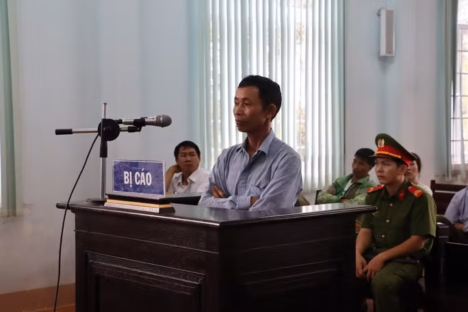 Bị cáo Trần Văn Tiến tại phiên tòa sơ thẩm.
