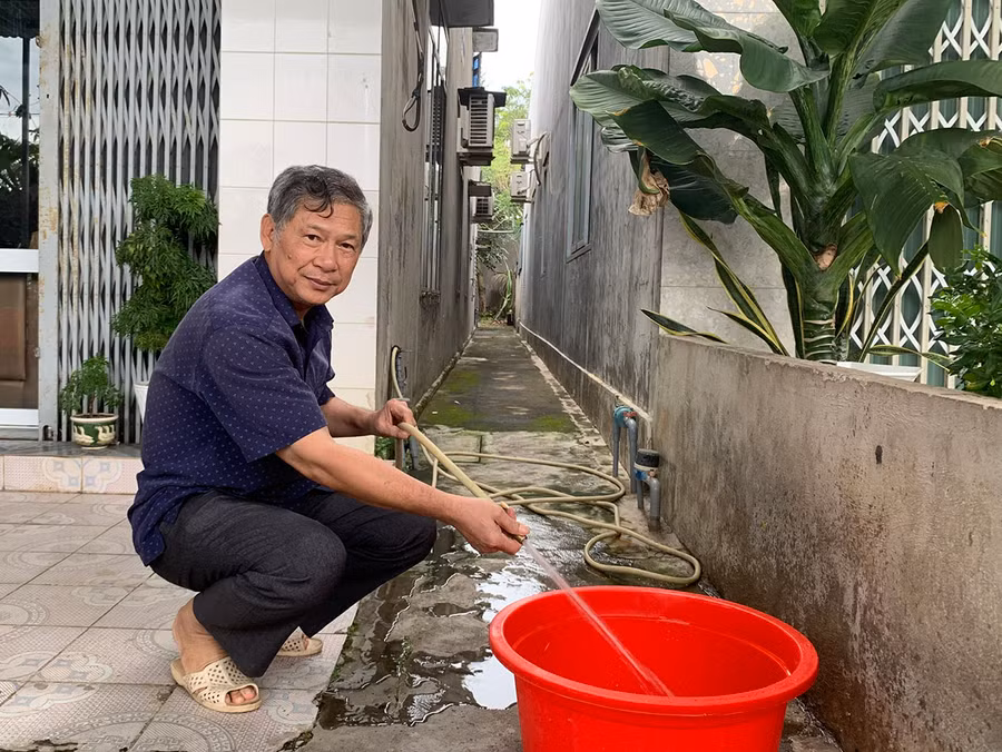 Khoảng 99,5% hộ dân đô thị ở huyện Krông Pa đã chuyển sang sử dụng nước sạch từ công trình cấp nước tập trung. Ảnh: H.T