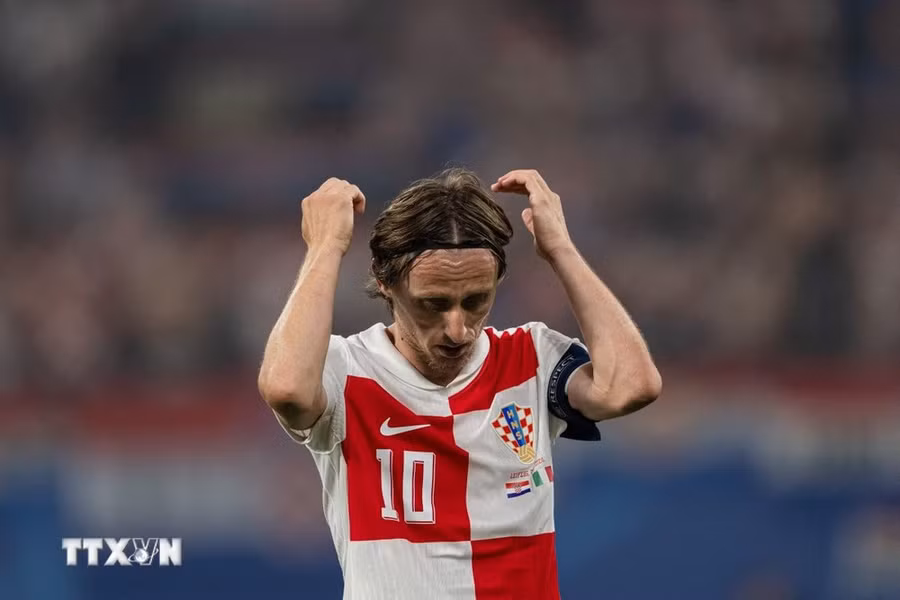 Đã không có điều thần kỳ nào dành cho Luka Modric và Đội tuyển Croatia tại EURO 2024. (Ảnh: THX/TTXVN)