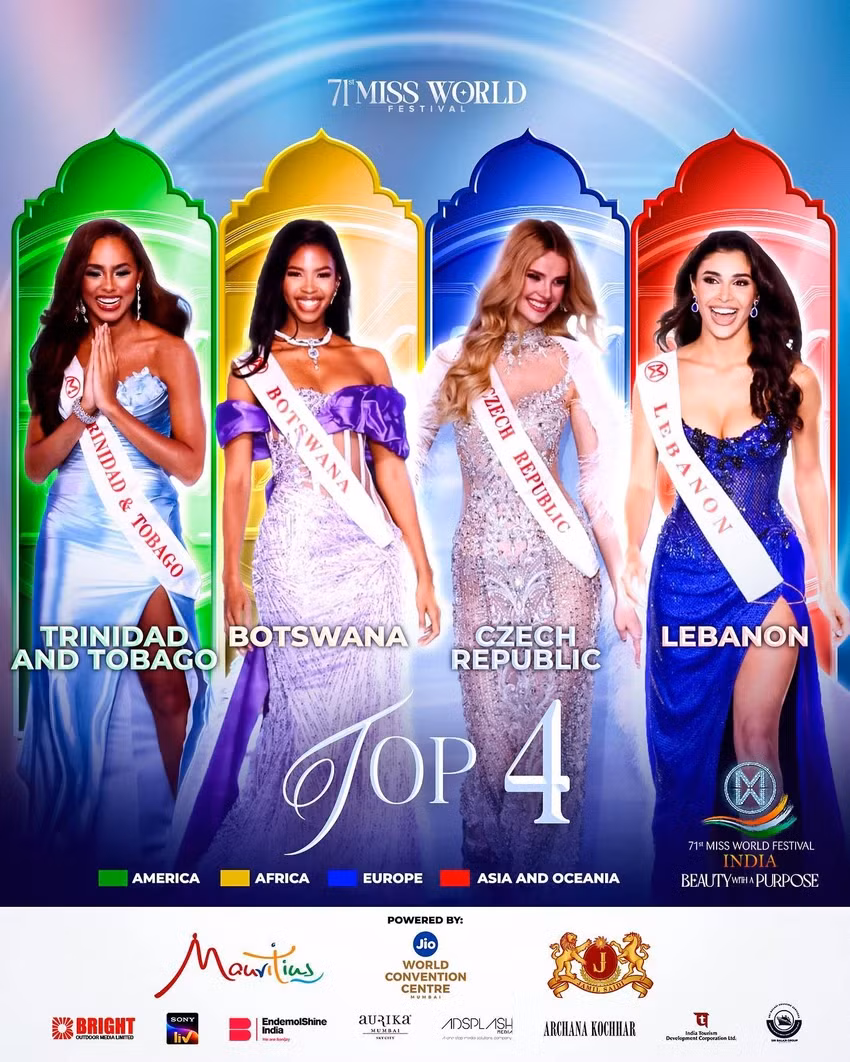 Top 4 chính thức lộ diện gồm Trinidad và Tobago, Botswana, Cộng hoà Séc và Liban.