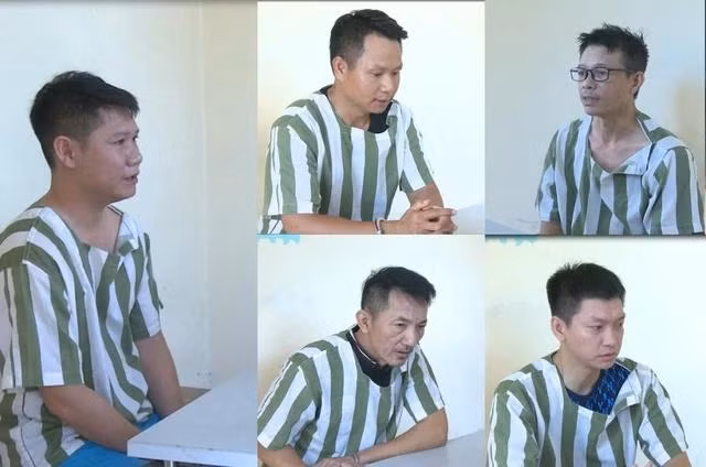 Các đối tượng trong đường dây cá độ bóng đá bị bắt giữ. Ảnh: N.K