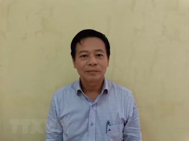 Đối tượng Lê Văn Ngân Giám đốc Trung tâm đăng kiểm xe cơ giới 2901V. (Ảnh: TTXVN phát)