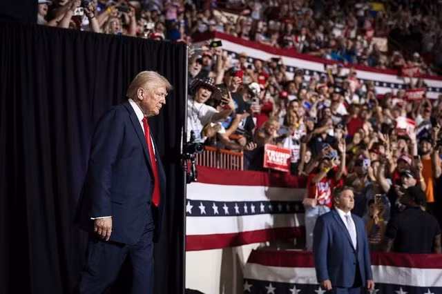 Cựu Tổng thống Donald Trump đến dự một cuộc sự kiện ở Pennsylvania vào ngày 31-7. ẢNH: NYTIMES
