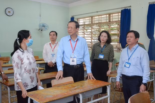 Thứ trưởng Phạm Ngọc Thưởng yêu cầu các địa phương không chủ quan trong tổ chức thi. (Ảnh: PV/Vietnam+)
