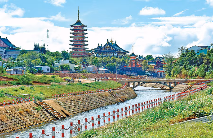Khu vực suối Hội Phú (TP. Pleiku) hôm nay. Ảnh: Đ.T