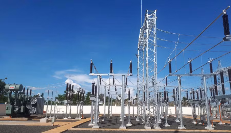 Trạm biến áp 110 kV không người trực tại huyện Chư Pưh. Ảnh: H.D