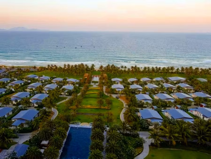 Một góc resort sát bãi biển nơi Toh Ee Ming lưu trú. Ảnh Toh Ee Ming.
