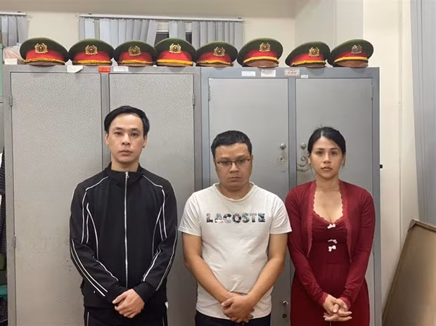 Các đối tượng cầm đầu đường dây môi giới mại dâm vừa bị bắt giữ. (Nguồn: Bộ Công an)