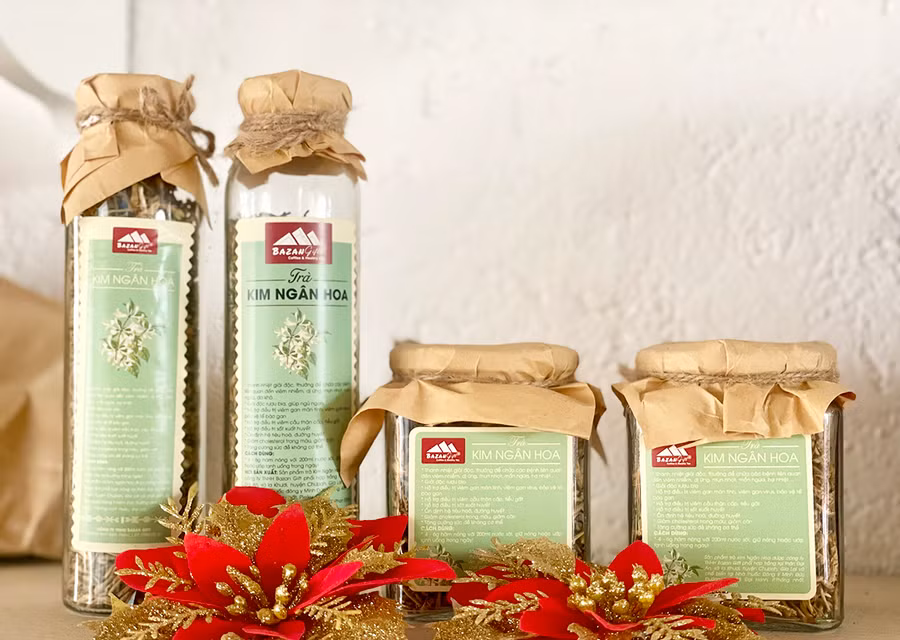 Nhãn hiệu đặc trưng của Công ty TNHH Bazan Gift trên một số sản phẩm. Ảnh: Phương Duyên