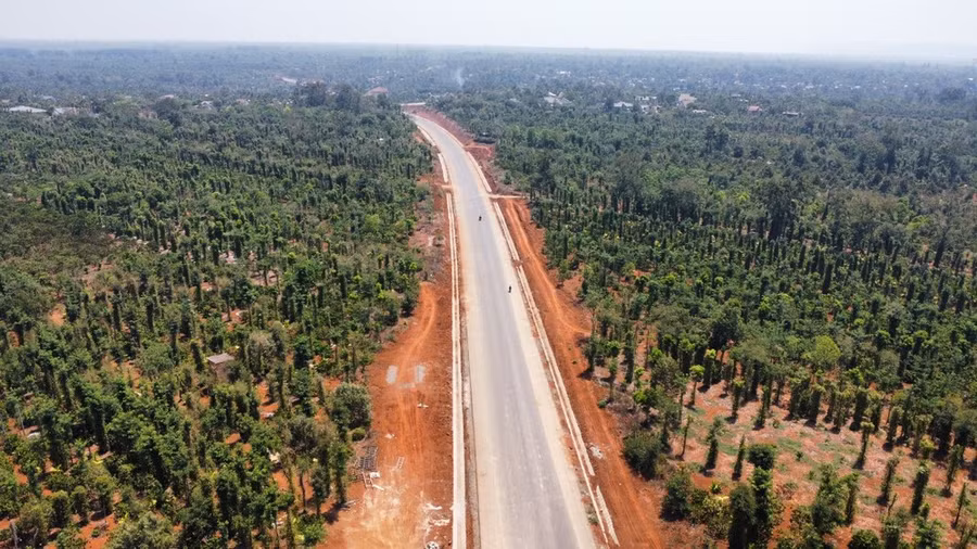 Gói thầu do Tập Đoàn Thuận An đảm nhiệm thi công trong Dự án đường Hồ Chí Minh đoạn tránh phía Đông TP Buôn Ma Thuột.