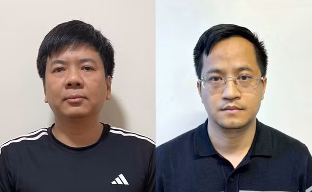 Bị can Nguyễn Ngọc Thủy và bị can Đặng Văn Hiển.