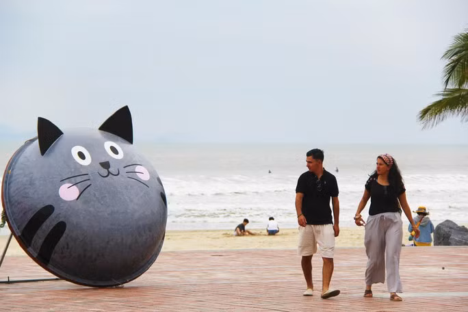 Không chỉ người dân trong nước, du khách nước ngoài cũng rất tò mò, thích thú với mèo trên thuyền thúng