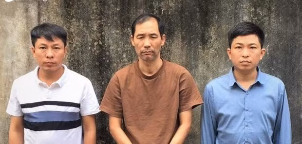Các đối tượng Hồ Văn Tam (giữa), Phạm Khương Duy và Phạm Việt Thắng. (Ảnh: Báo Nghệ An)