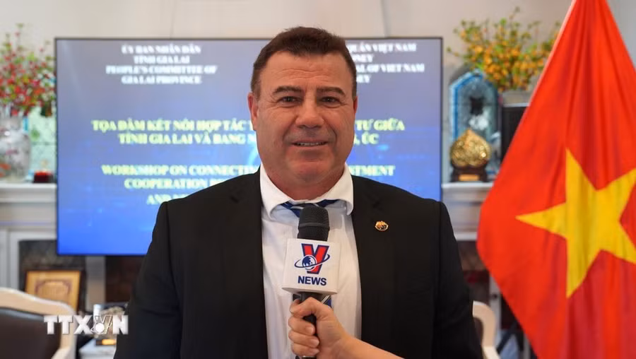 Ông Marco Zammarrell, thành viên ban điều hành Hội đồng Kinh doanh Australia – Việt Nam (AVBC). (Ảnh: Lê Đạt/TTXVN)