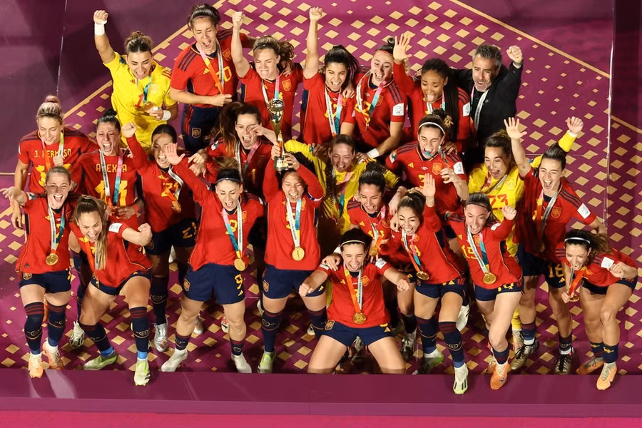 Tuyển Tây Ban Nha đã trở thành nhà vô địch mới của World Cup Nữ. (Ảnh: AFP/TTXVN)