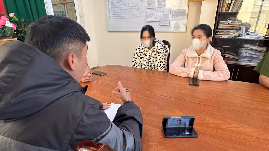 Cơ quan công an làm việc với những người liên quan vụ việc