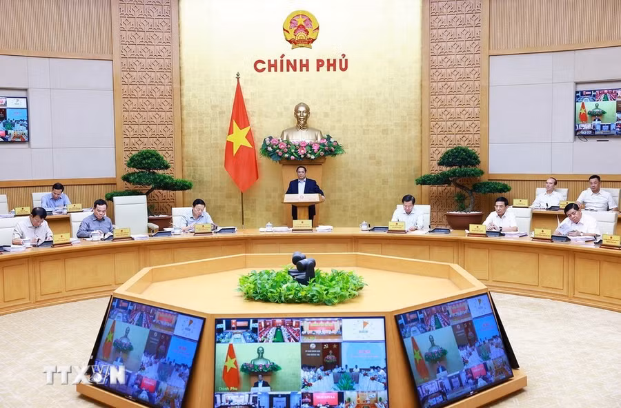 Thủ tướng Phạm Minh Chính chủ trì Phiên họp Chính phủ thường kỳ tháng 6 năm 2024. (Ảnh: Dương Giang/TTXVN) Thủ tướng Phạm Minh Chính chủ trì Phiên họp Chính phủ thường kỳ tháng 6 năm 2024. (Ảnh: Dương Giang/TTXVN)
