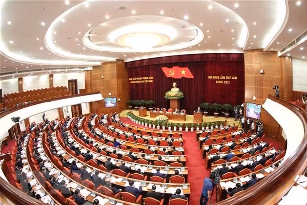 Toàn cảnh phiên khai mạc Hội nghị Trung ương 8 khóa XIII. (Ảnh: Phương Hoa/TTXVN) Toàn cảnh phiên khai mạc Hội nghị Trung ương 8 khóa XIII. (Ảnh: Phương Hoa/TTXVN)