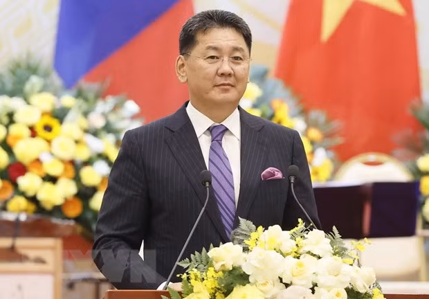 Tổng thống Mông Cổ Ukhnaagiin Khurelsukh. (Ảnh: Thống Nhất/TTXVN)