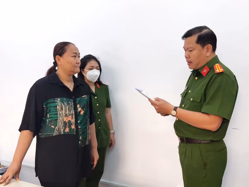Công an đã khởi tố, tạm giam đối với bà Ngọc để điều tra. Ảnh: HT