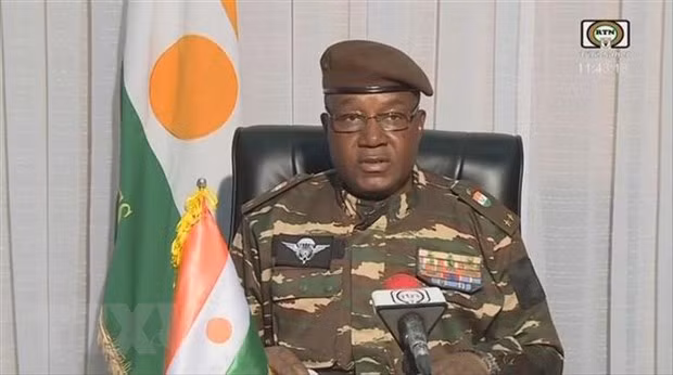 Tướng Abdourahamane Tiani, lãnh đạo chính quyền quân sự Niger. (Ảnh: AFP/TTXVN)