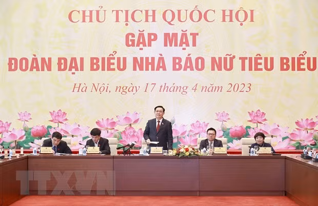 Chủ tịch Quốc hội Vương Đình Huệ phát biểu. (Ảnh: Doãn Tấn/TTXVN)